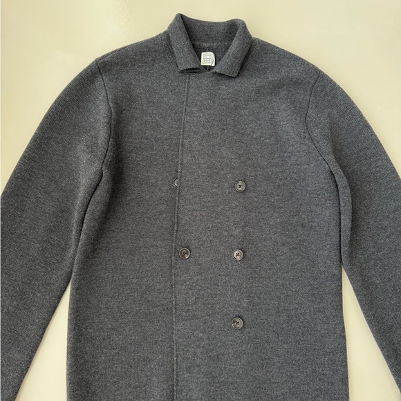 NWT Toteme Knitted wool blazer dark grey mélange Size XS - Picture 6 of 12